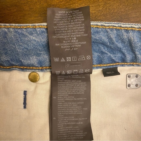 G-Star Raw Size 29 D-Staq 3D Denim Shorts Mens 33x10 Button Fly Light Wash - Picture 12 of 15